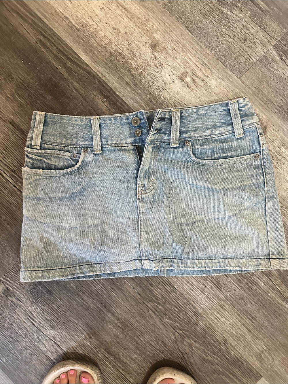 American Eagle Outfitters Light Blue Denim Mini Skirt